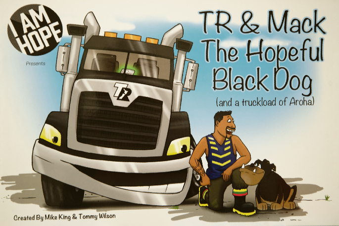 TR & Mack the Hopeful Black Dog