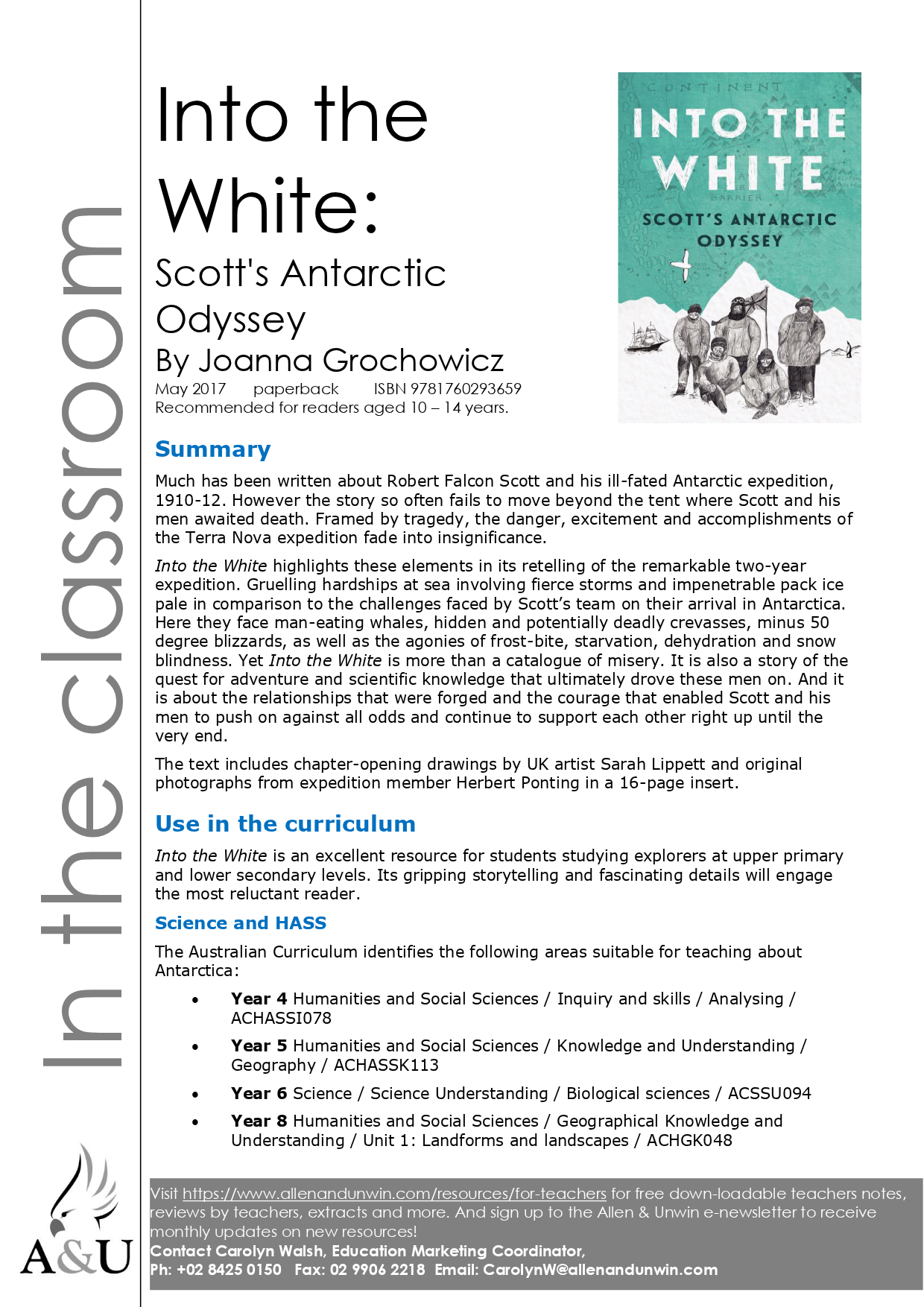 Into-the-White-Grochowicz-Teacher-Resource