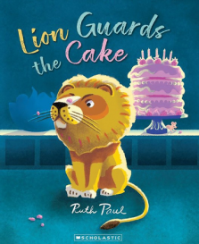 Lion guards the Cake